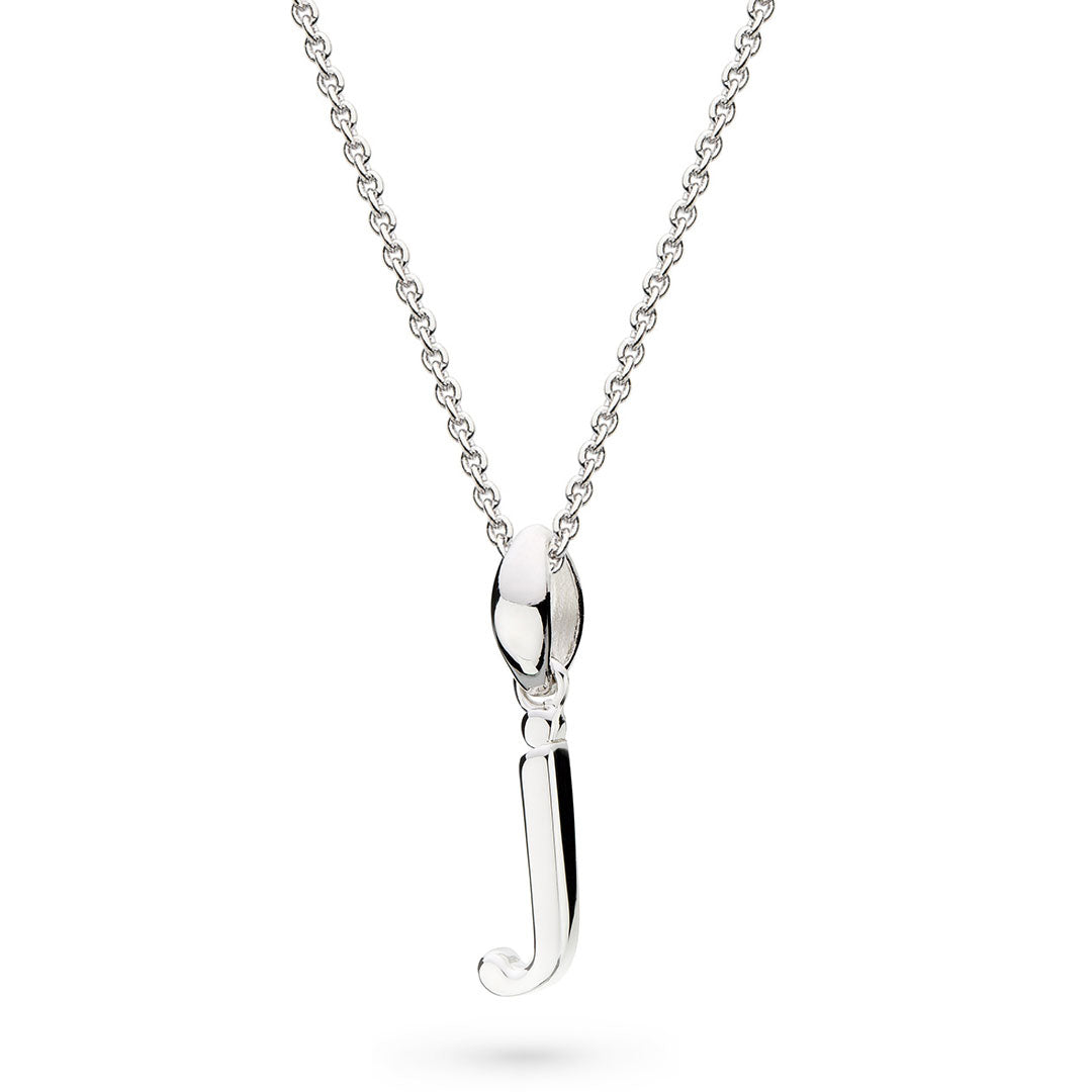 Skript Lowercase J Initial Sterling Pendant