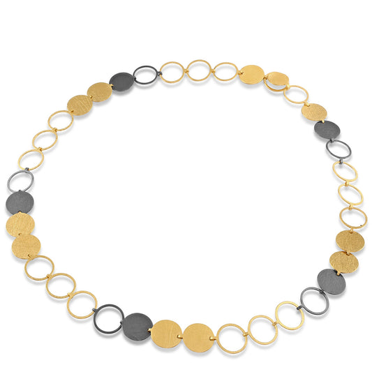 Milimetere Round Link Statement Necklace White Gold