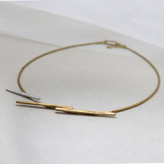 Stems Triology Necklace White Gold