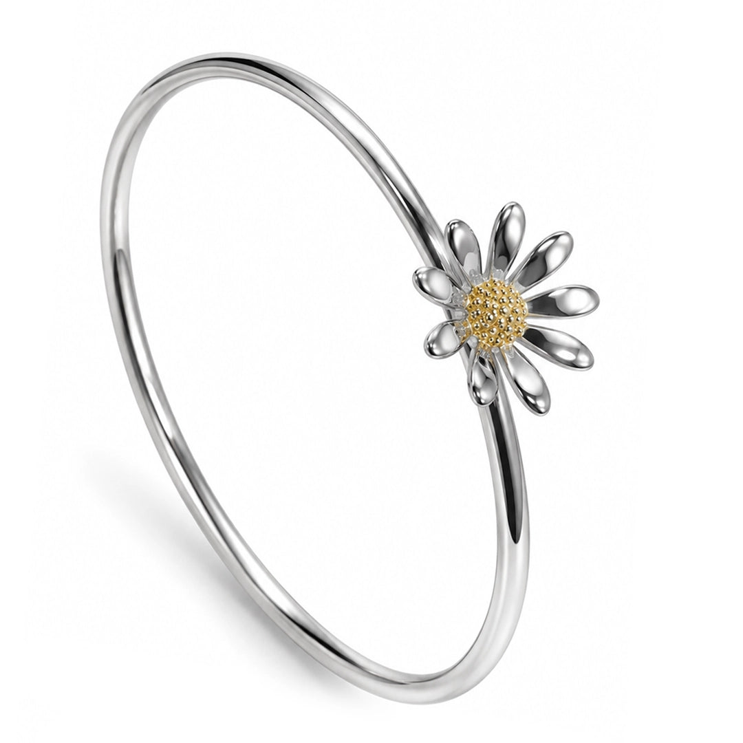Meadow Daisy Sterling Silver Bangle
