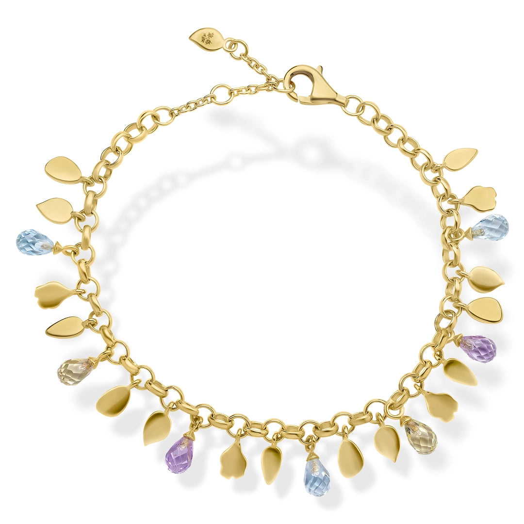 Laura Ashley Everingham Meadow Multi Briolette Charm Bracelet
