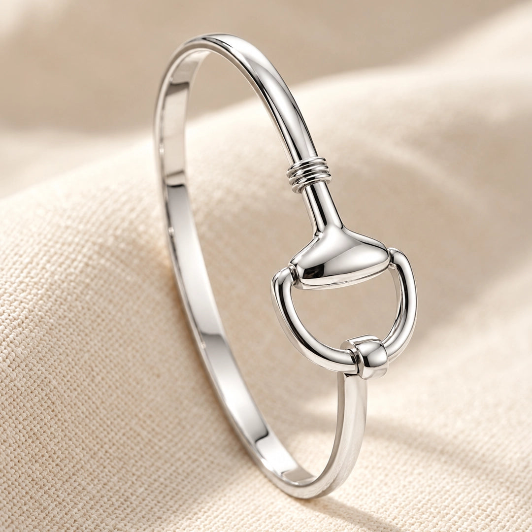 Equestra Horsebit Sterling Silver Bangle