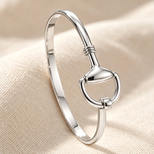 Equestra Horsebit Sterling Silver Bangle