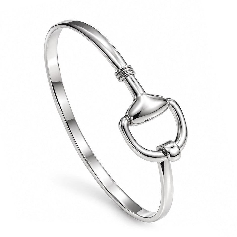 Equestra Horsebit Sterling Silver Bangle