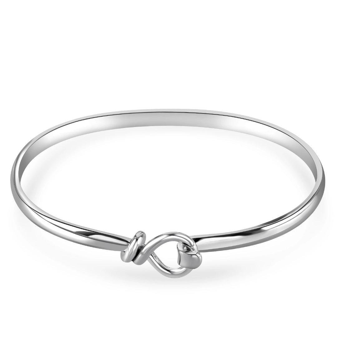 Eternal Knot Sterling Silver Bangle