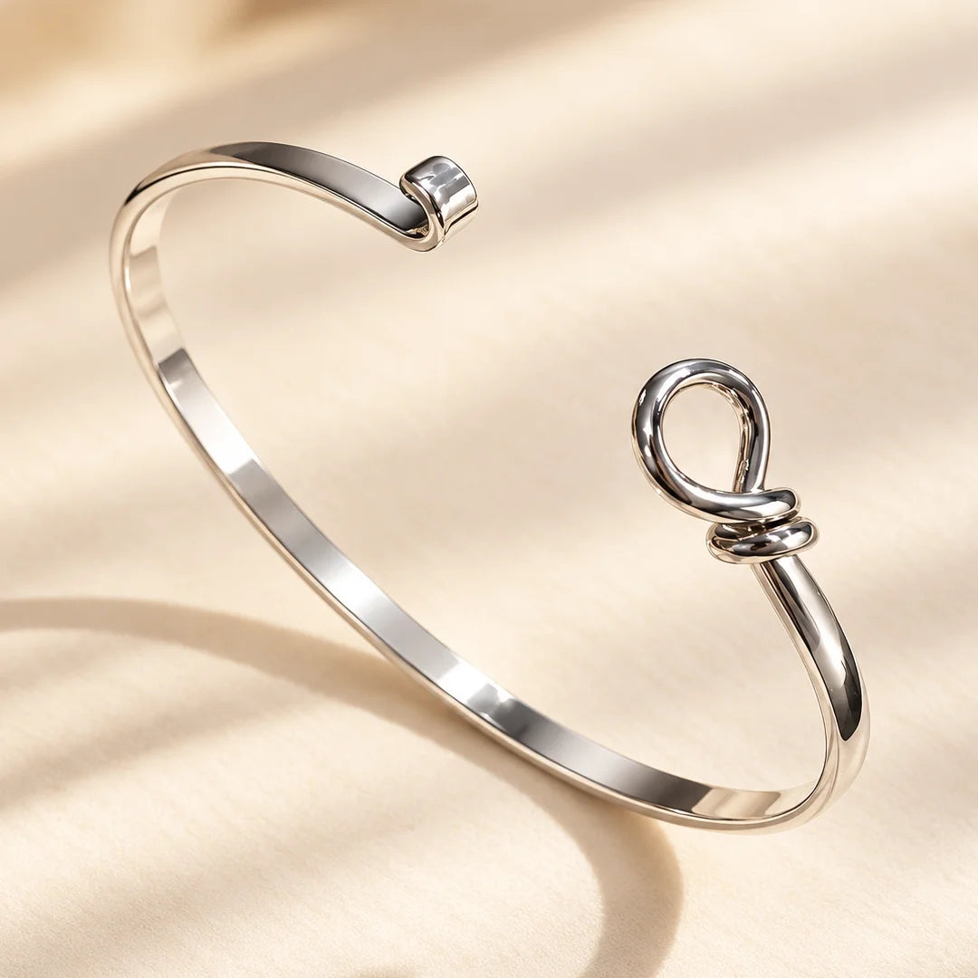 Eternal Knot Sterling Silver Bangle