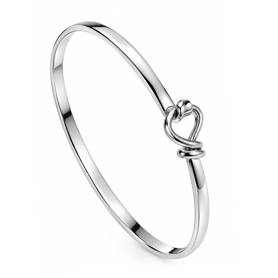 Eternal Knot Sterling Silver Bangle