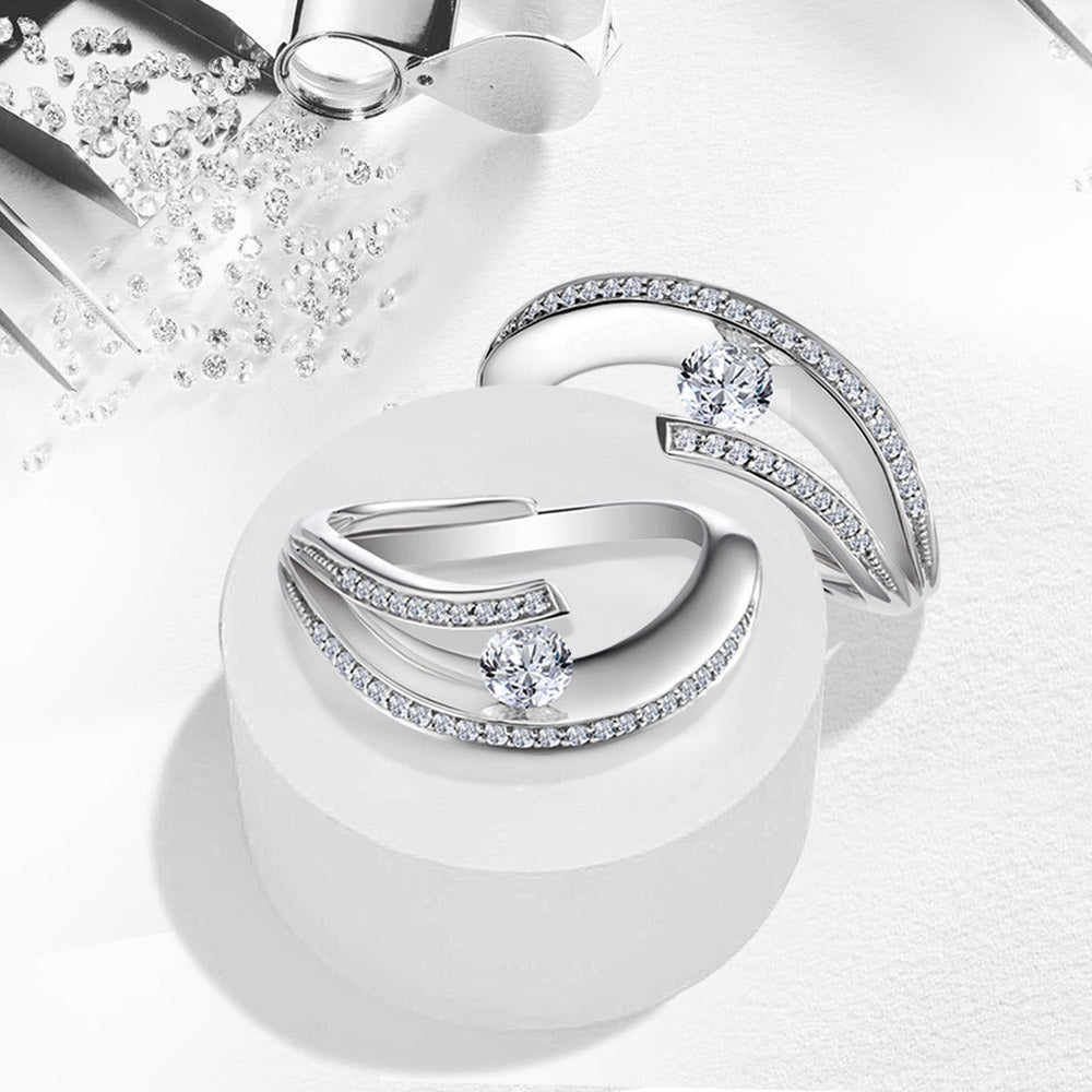 Electra Solitaire Diamond Split Shank Ring