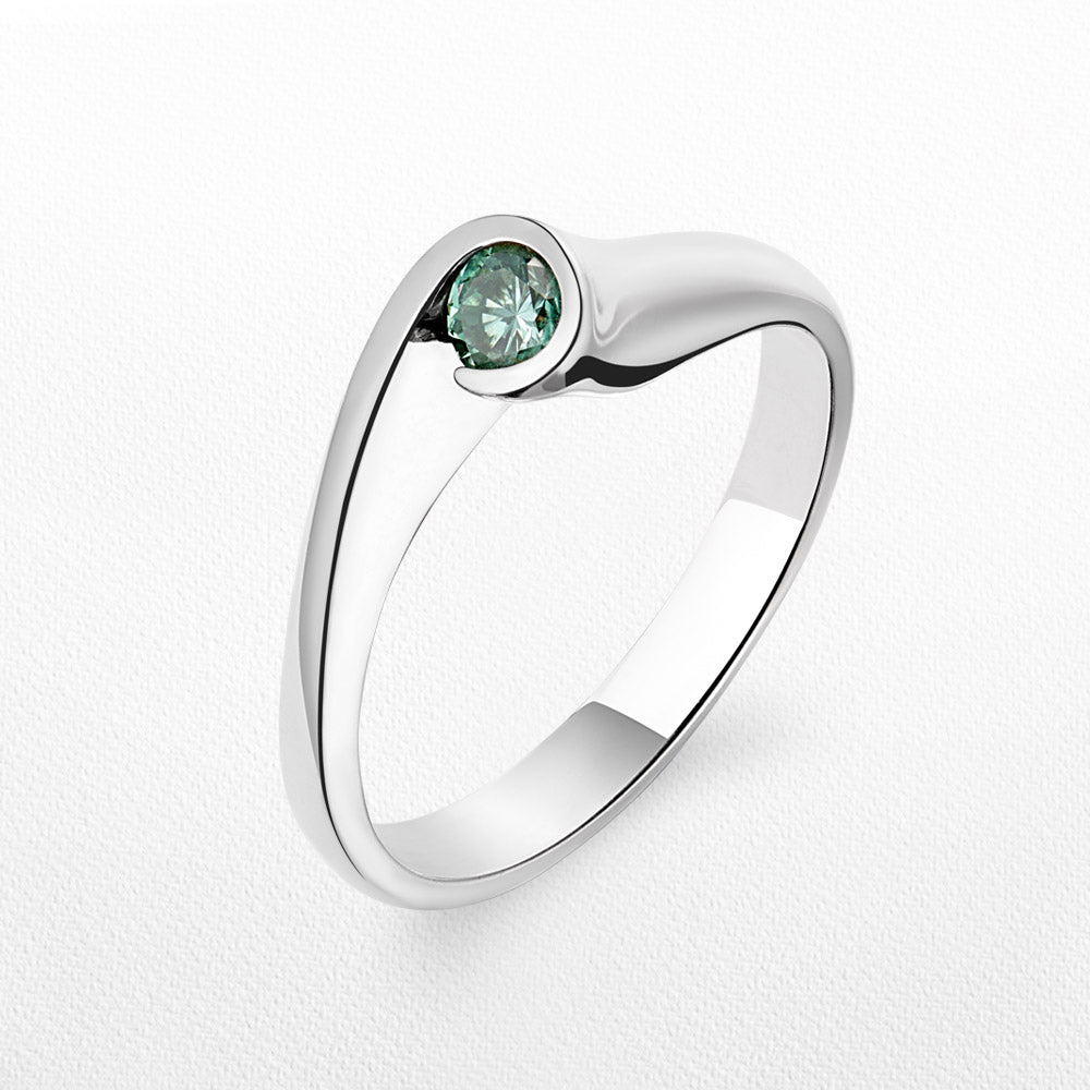 Embrace Teal Sapphire Engagement Ring