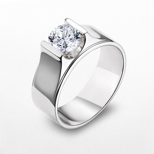 Capacious Bespoke Diamond Solitaire Ring