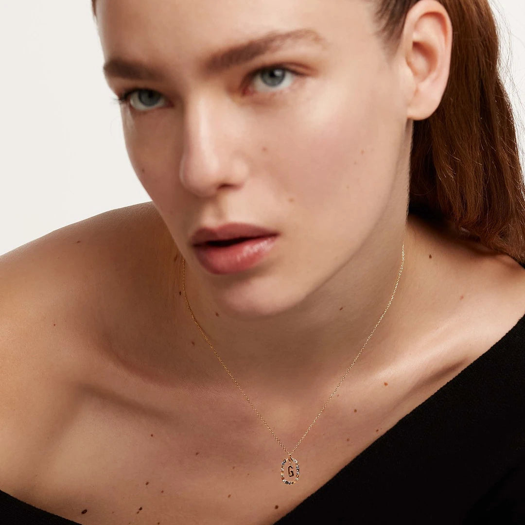 Pdpaola Letter G Multicolour Stone Necklace