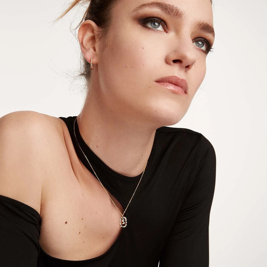 Pdpaola Letter S Multicolour Stone Necklace