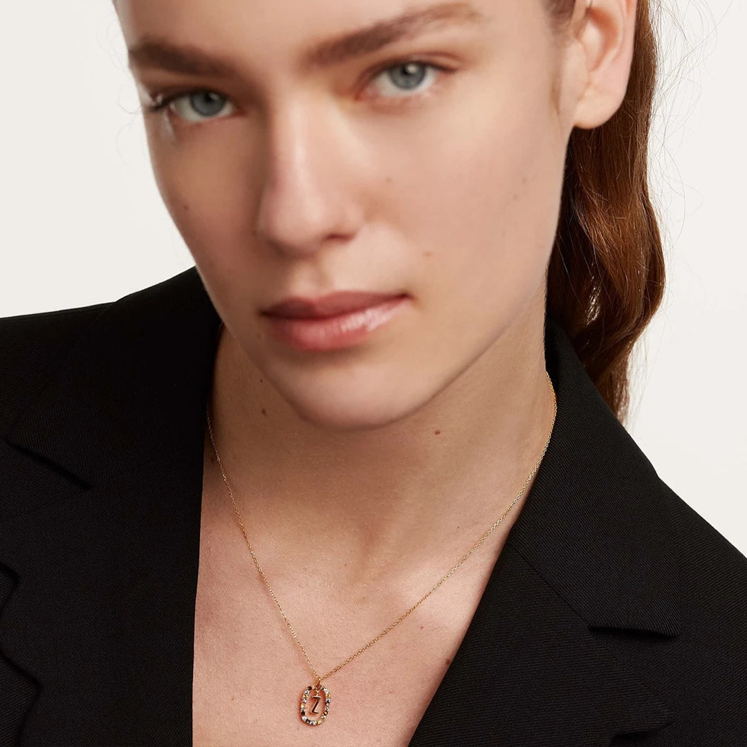 Pdpaola Letter Z Multicolour Stone Necklace