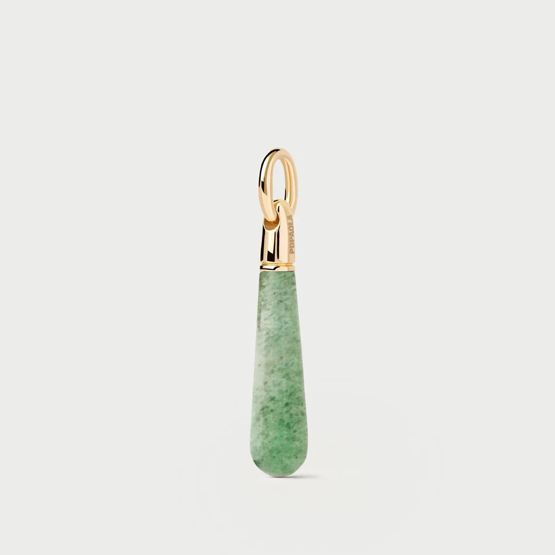 Pdpaola Green Aventurine  Drop Pendant