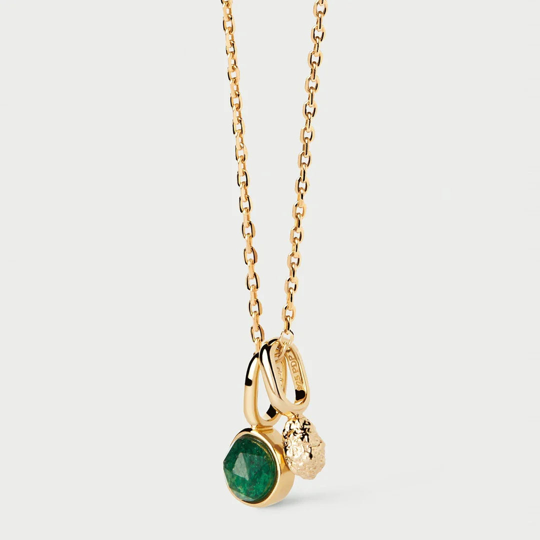 Pdpaola Oasis Green Aventurine  Necklace