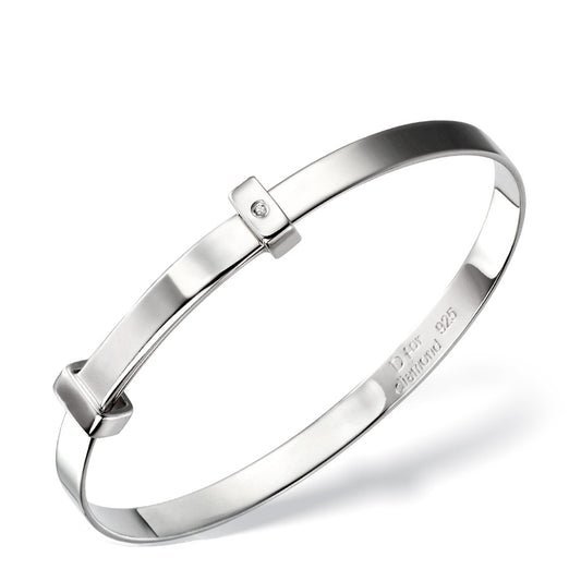 Basic Baby Bangle White Gold