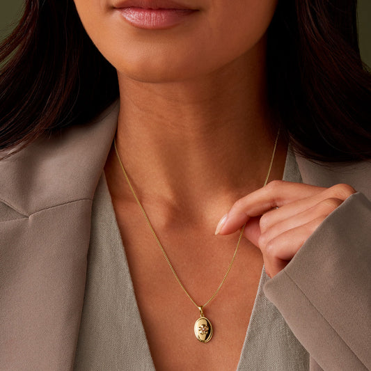 Clogau Forget Me Not 9ct Gold and Diamond Pendant Yellow Gold