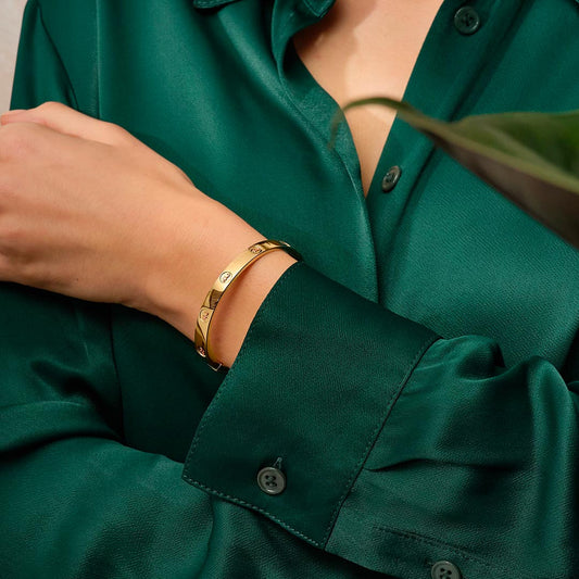 Clogau 9ct Yellow Gold Tree of Life Insignia Bangle Yellow Gold