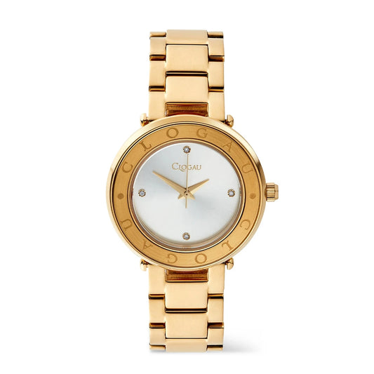 Clogau Alaw Stainless Steel Womens Yellow Gold Platted Diamond Watch