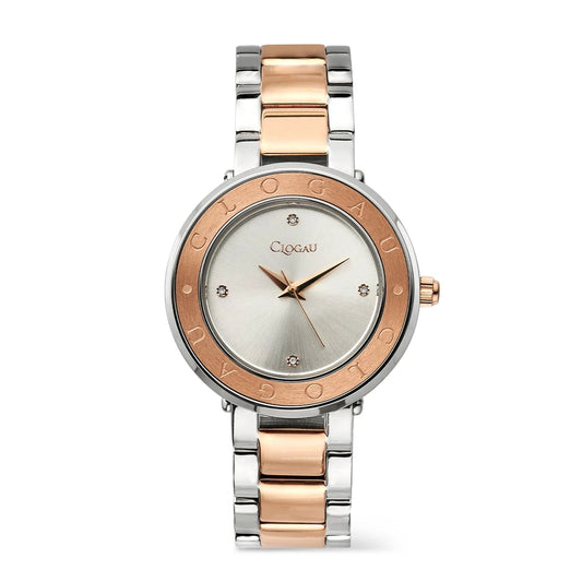 Clogau Alaw Stainless Steel Womens Rose Gold Platted Diamond Watch