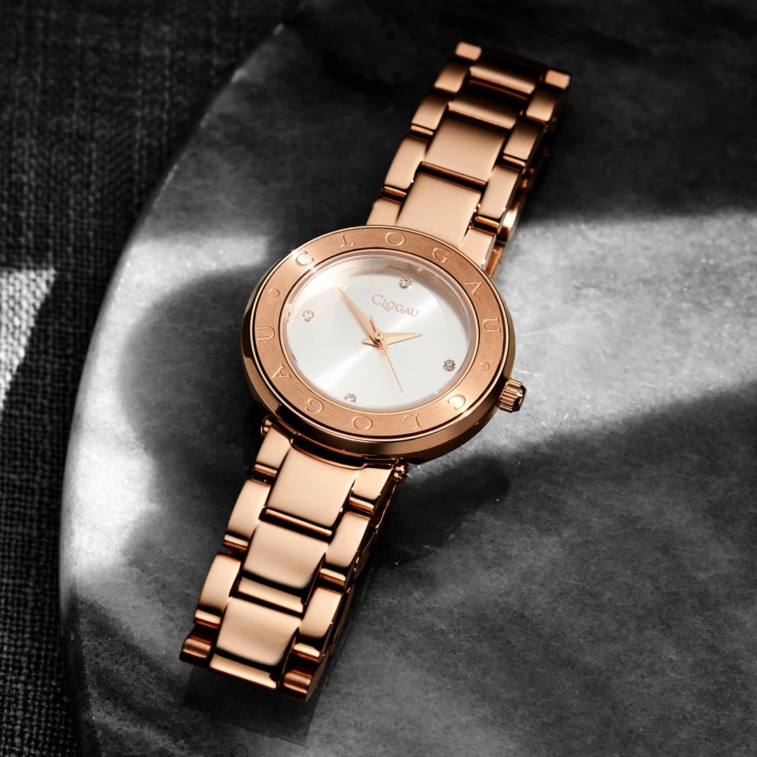 Clogau Alaw Stainless Steel Womens Rose Gold Platted Watch