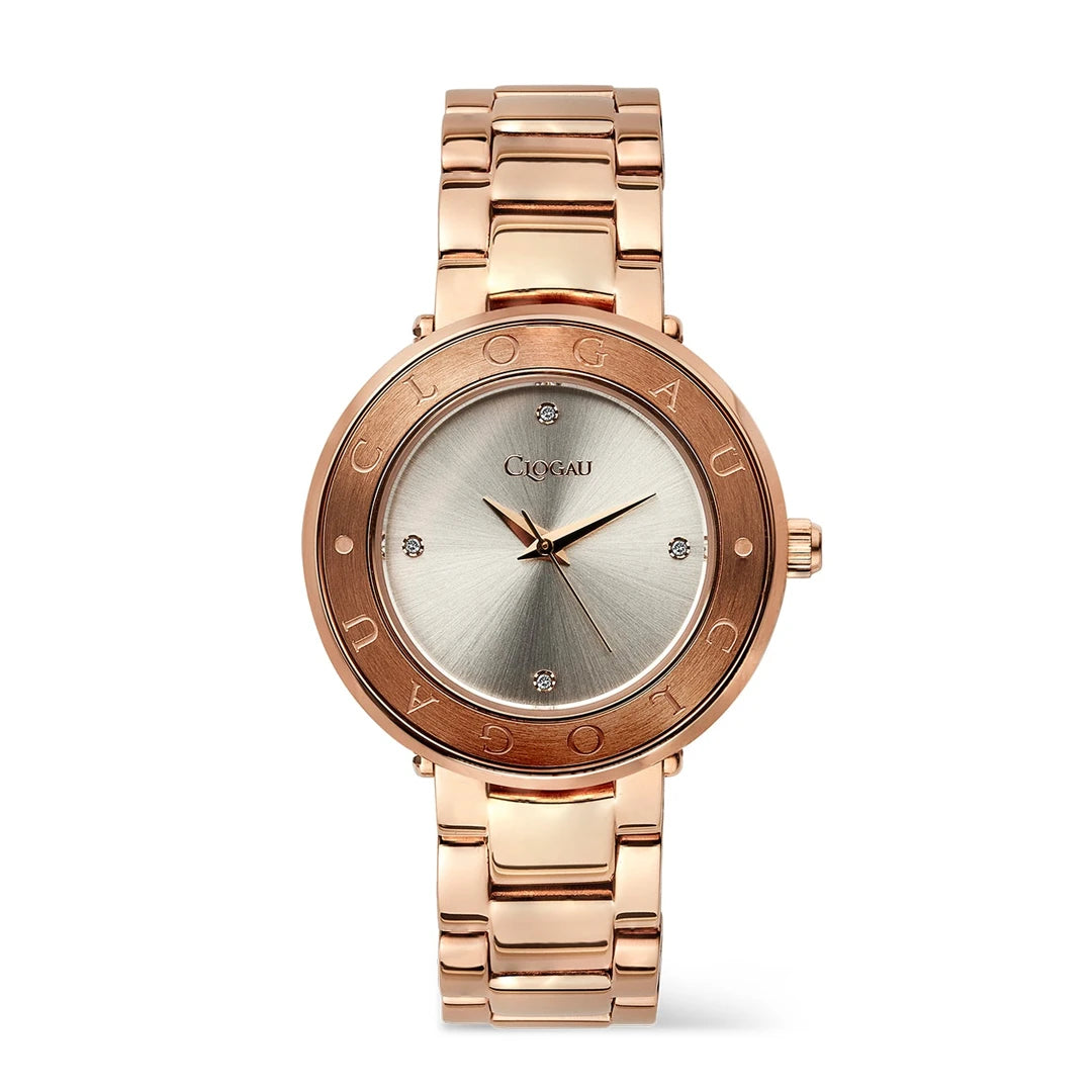 Clogau Alaw Stainless Steel Womens Rose Gold Platted Watch