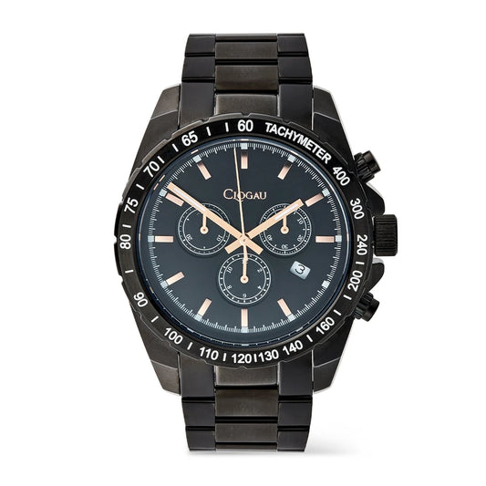Clogau Brenig  Stainless Steel Mens Black Watch