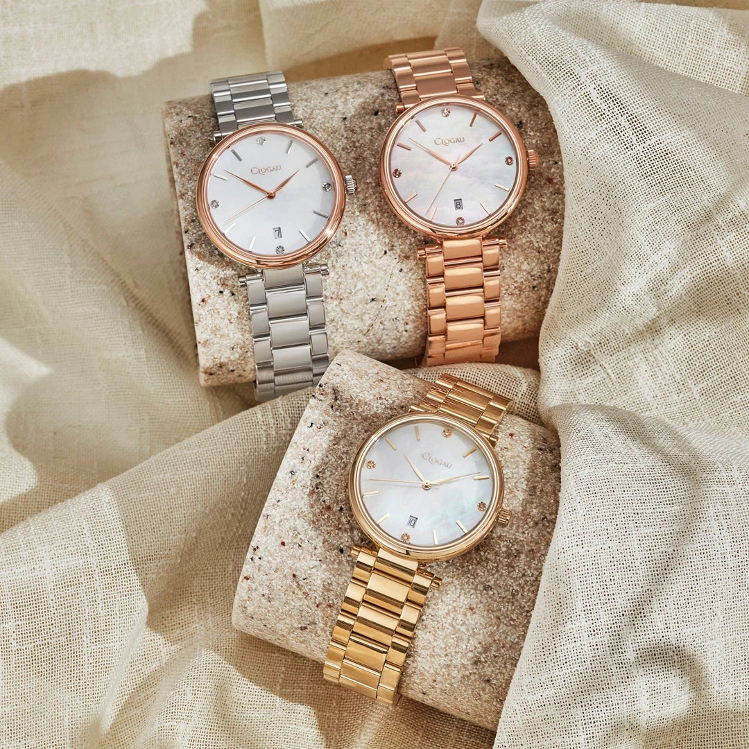 Clogau Celyn Stainless Steel Womens Mother of Pearl Dial Watch