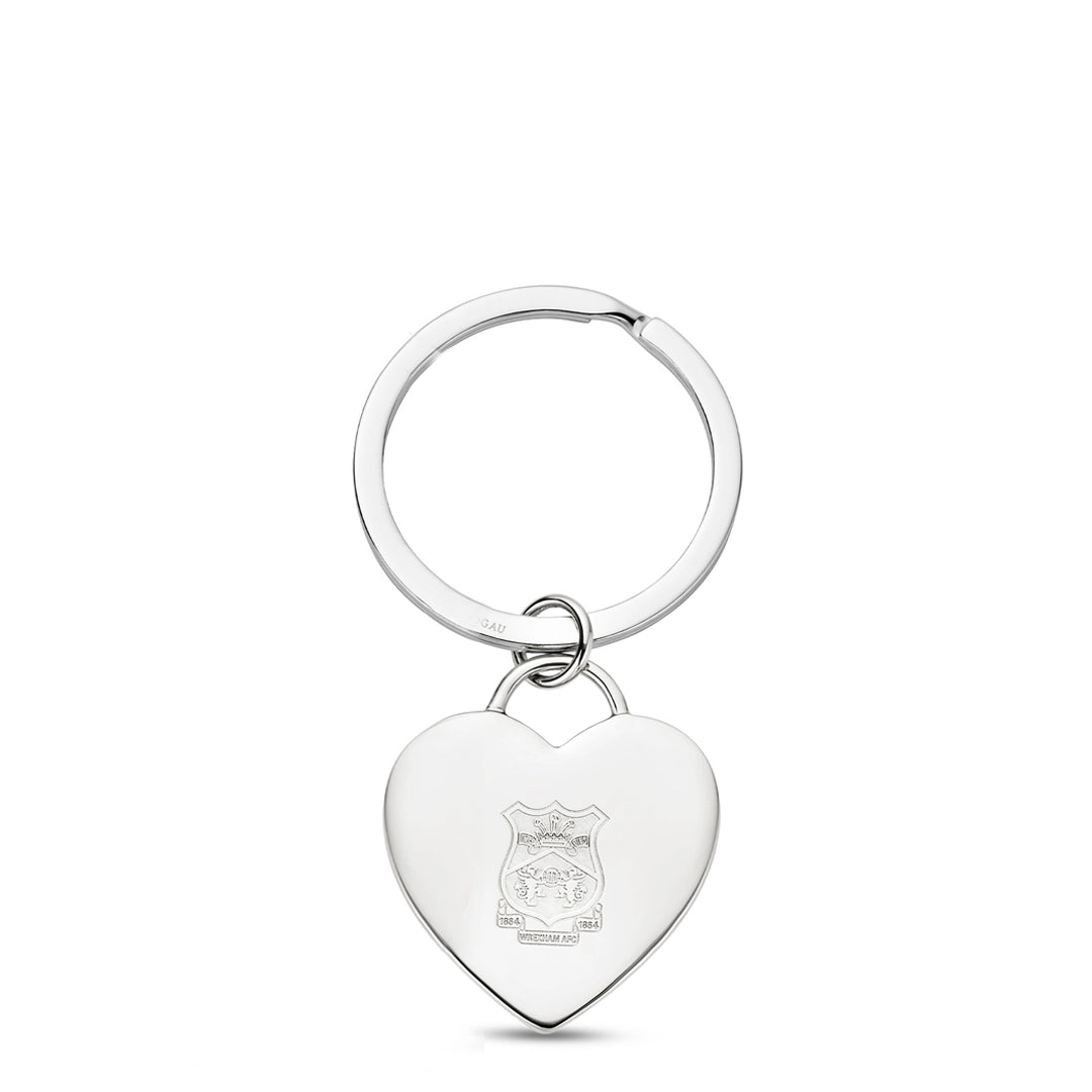 Clogau Wrexham AFC Sterling Silver Heart Keyring