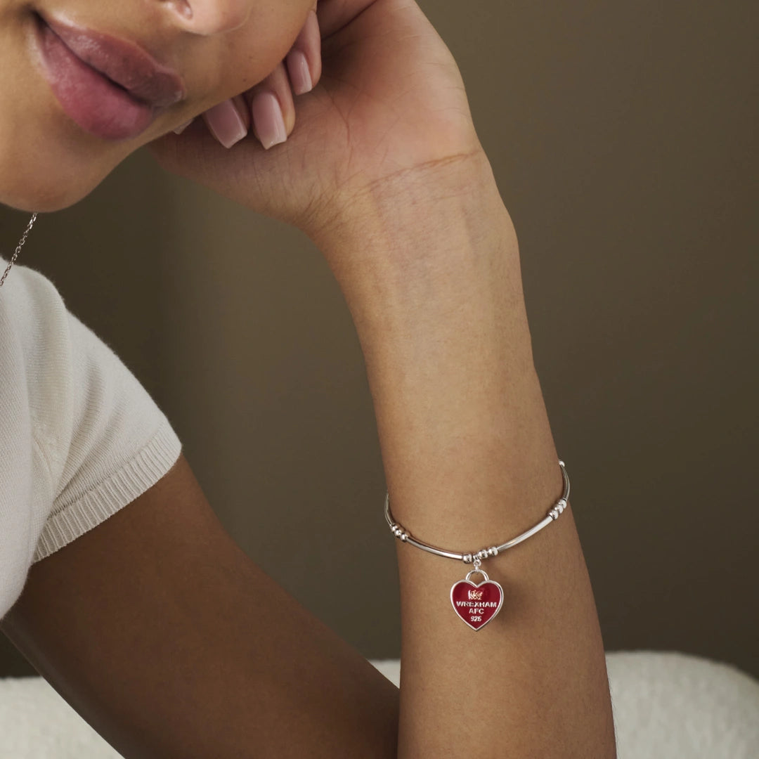 Clogau Wrexham AFC Sterling Silver Heart Affinity Bracelet