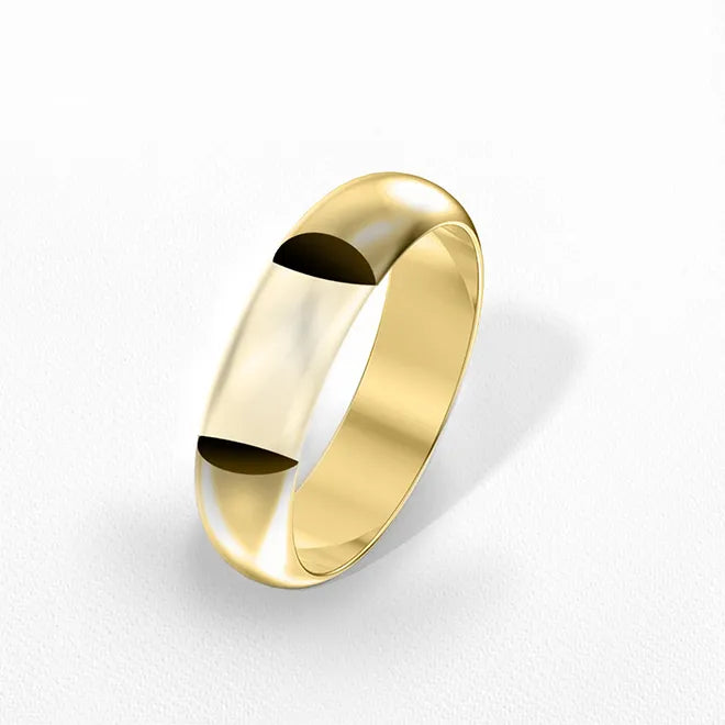 D-Shaped Wedding Ring