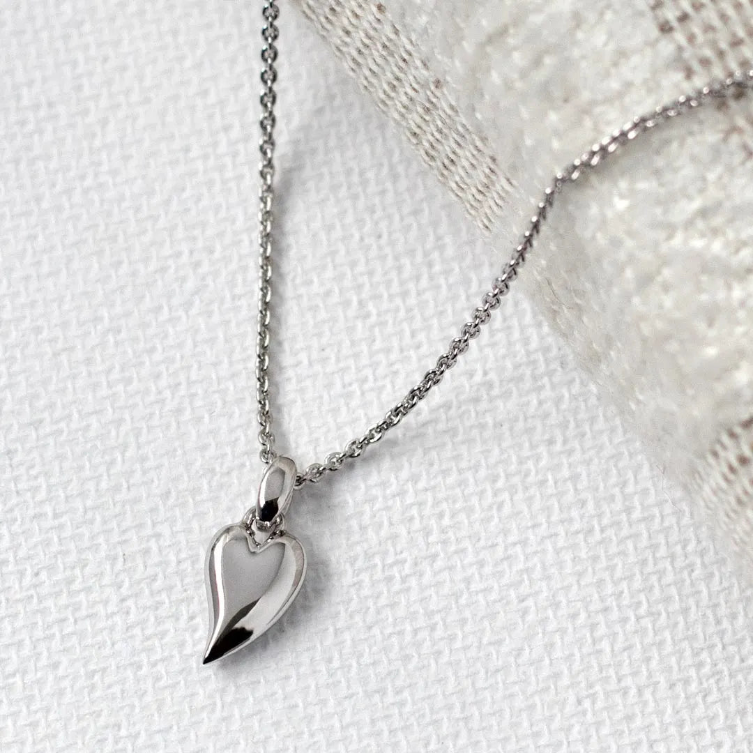 Kit Heath Desire Kiss Sterling Silver Mini Heart Necklace
