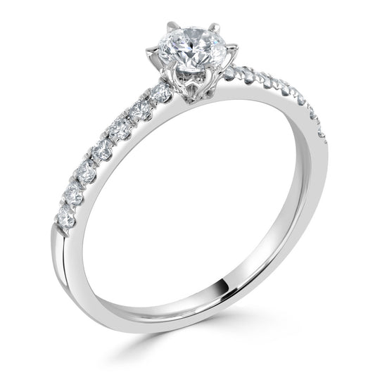 0.33CT Diamond Solitaire Ring White Gold