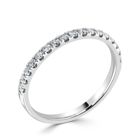 18ct White Gold Diamond Half Eternity Ring White Gold