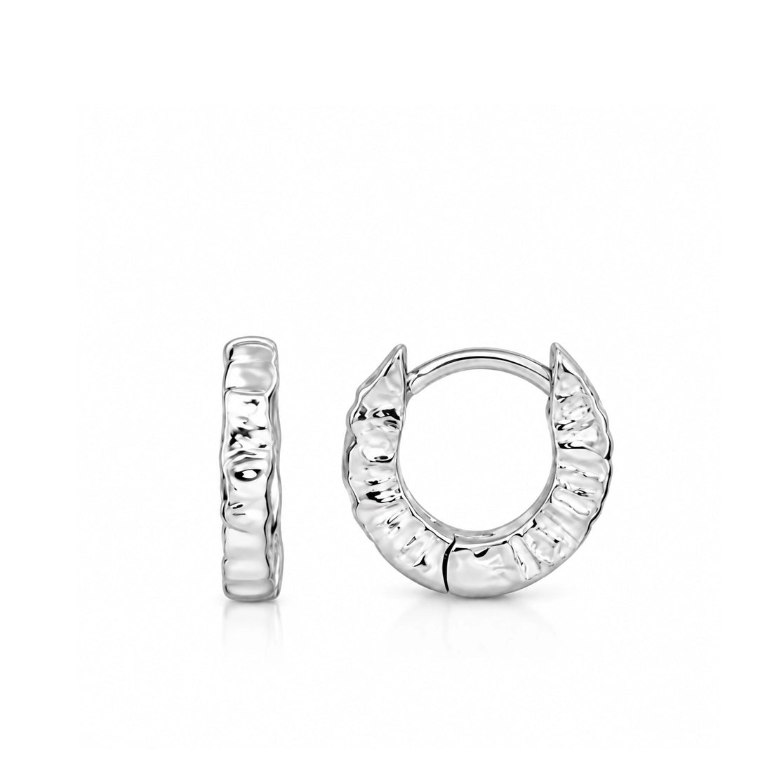 Flux Textured Mini Huggie Hoop Earrings