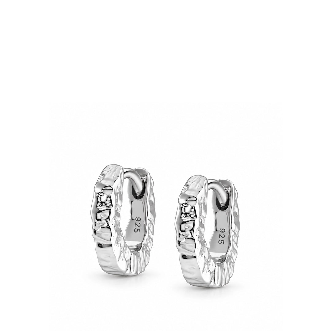 Flux Textured Mini Huggie Hoop Earrings