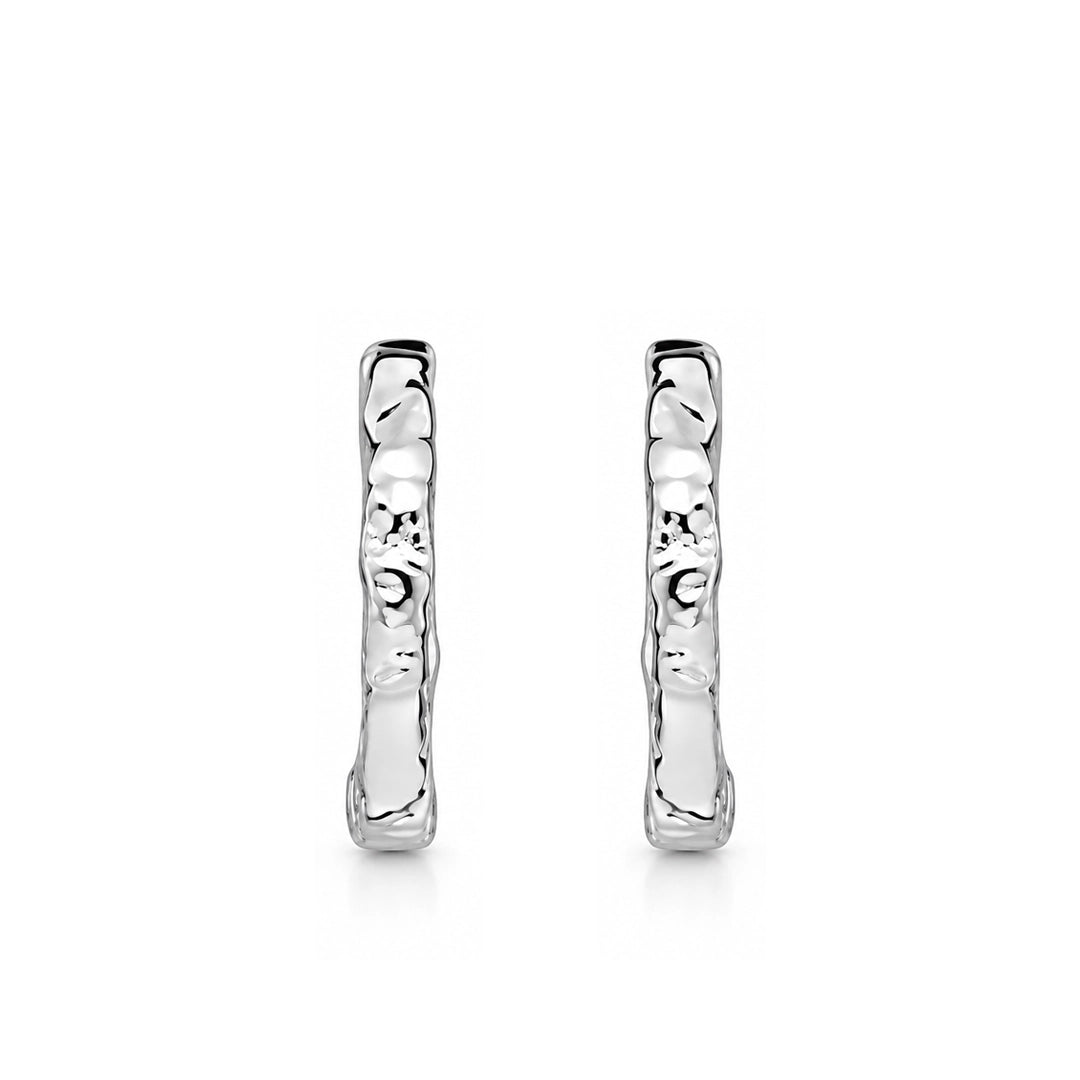 Linear Flux Small Huggie Hoop Earrings