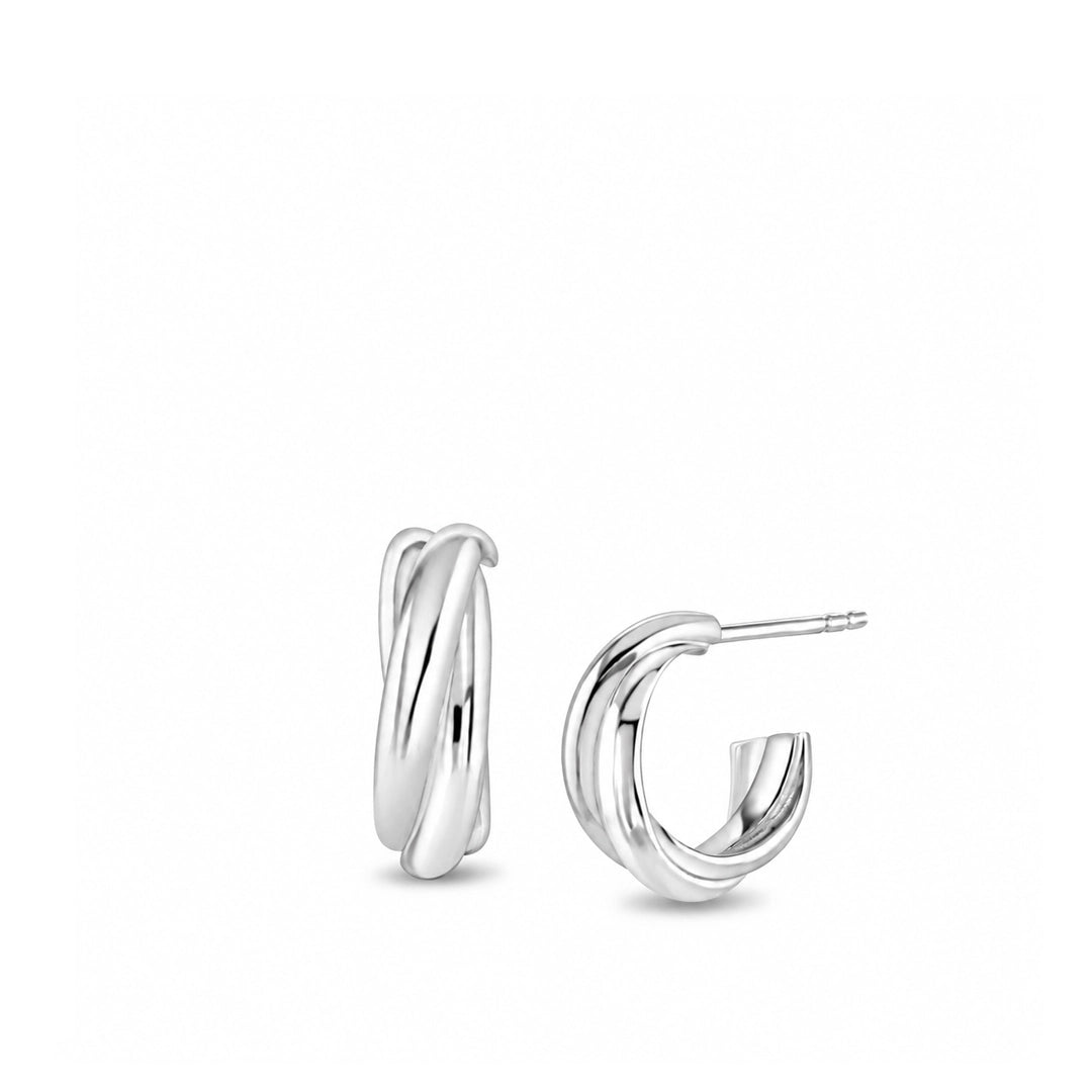 Crossover Mini Huggie Earrings
