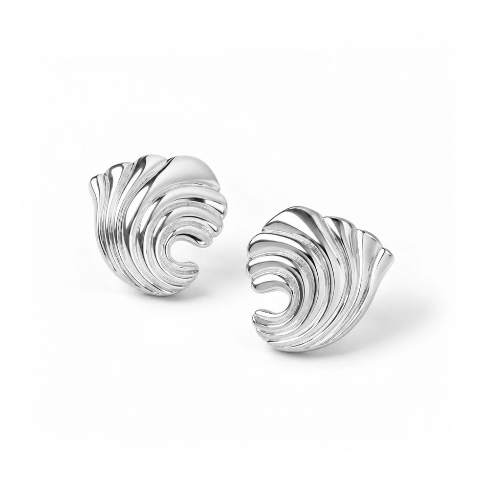 Marina Wave Stud Earrings