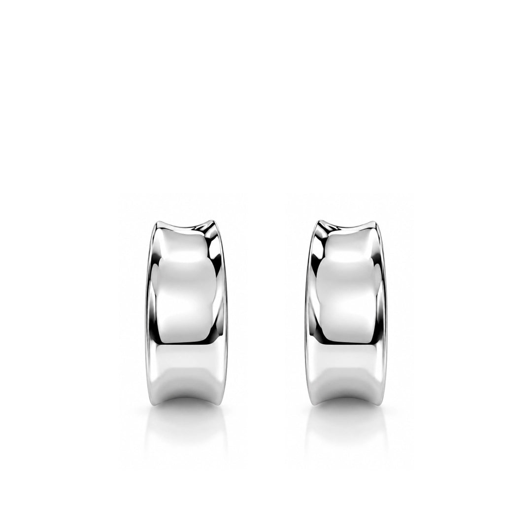Sola Sculpted Sterling Silver Mini Hoop Earrings