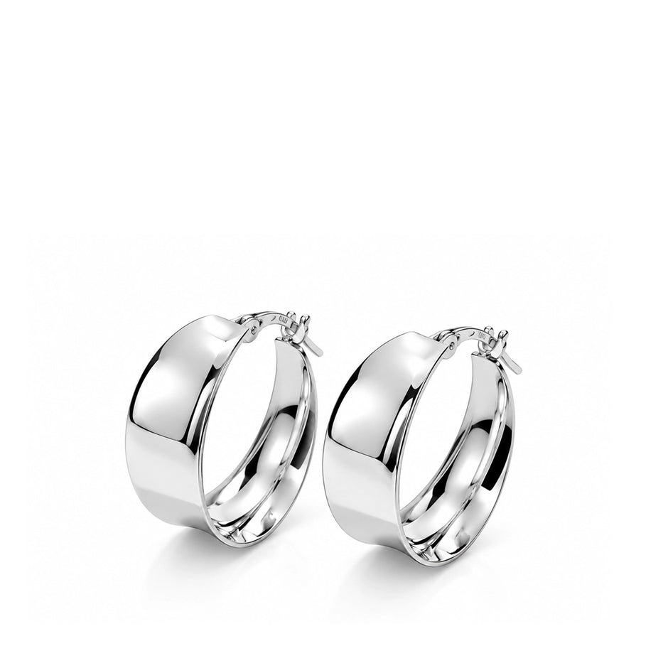 Sola Sculpted Sterling Silver Mini Hoop Earrings