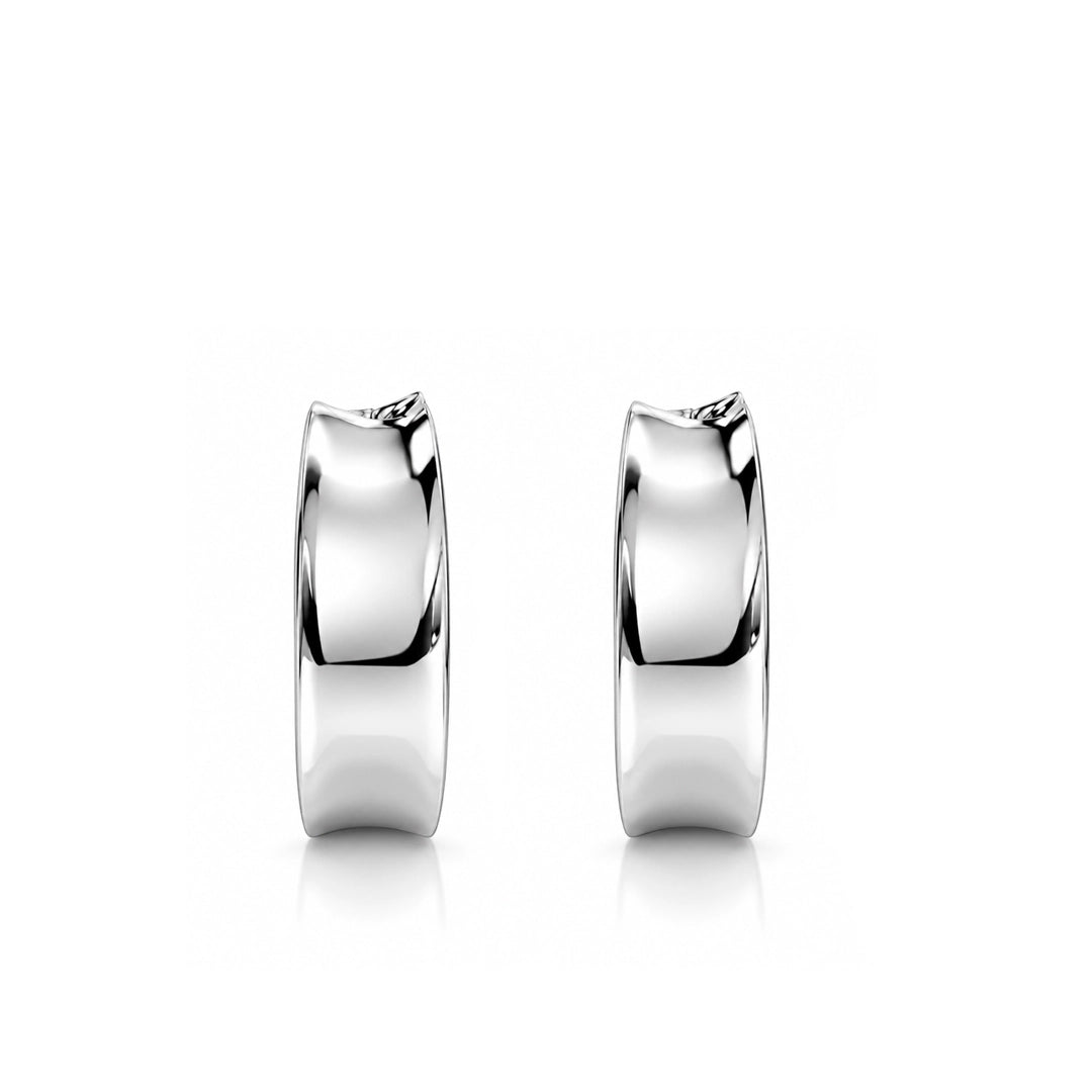 Sola Sculpted Sterling Silver Hoop Earrings