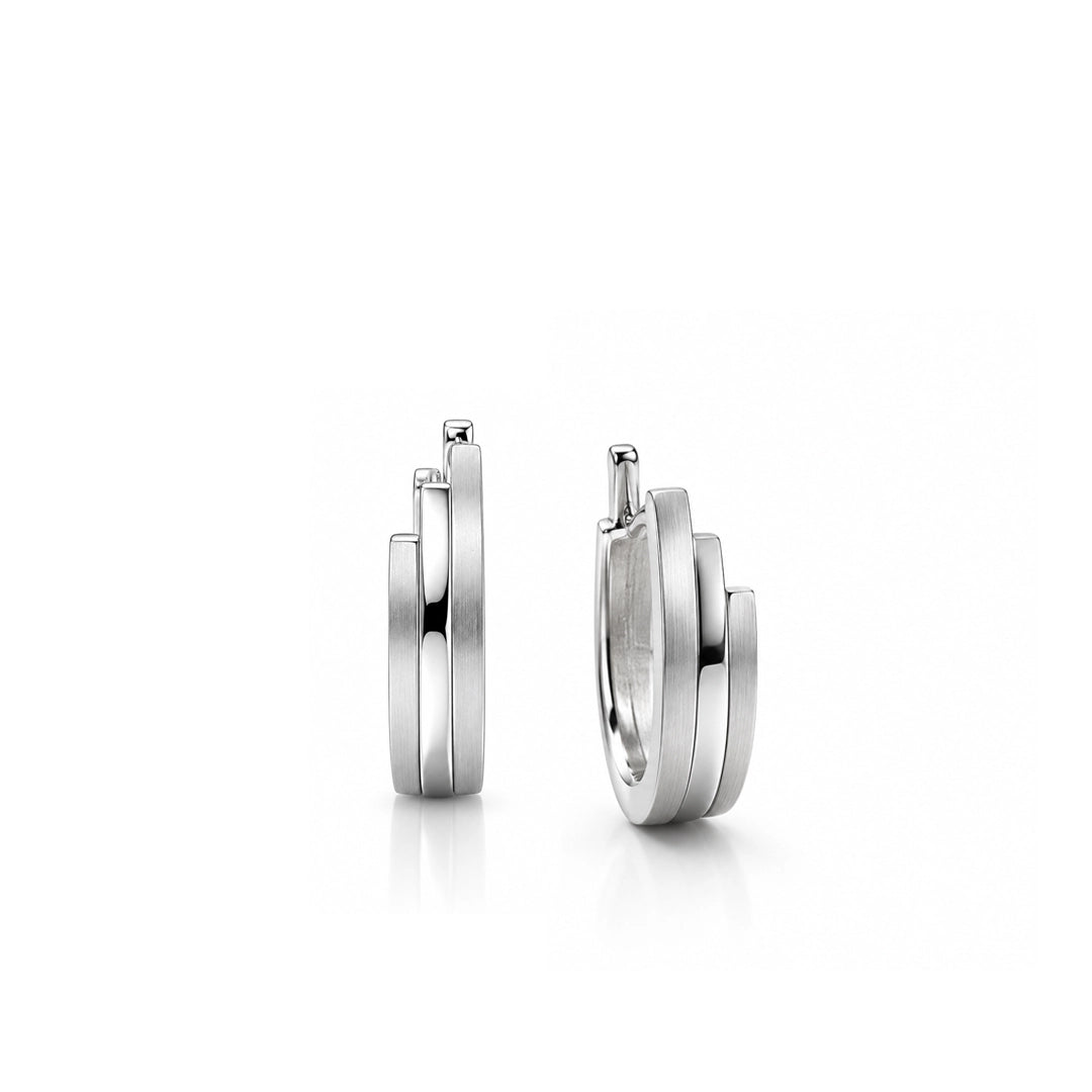 Helix Liner Silver Huggie Earrings