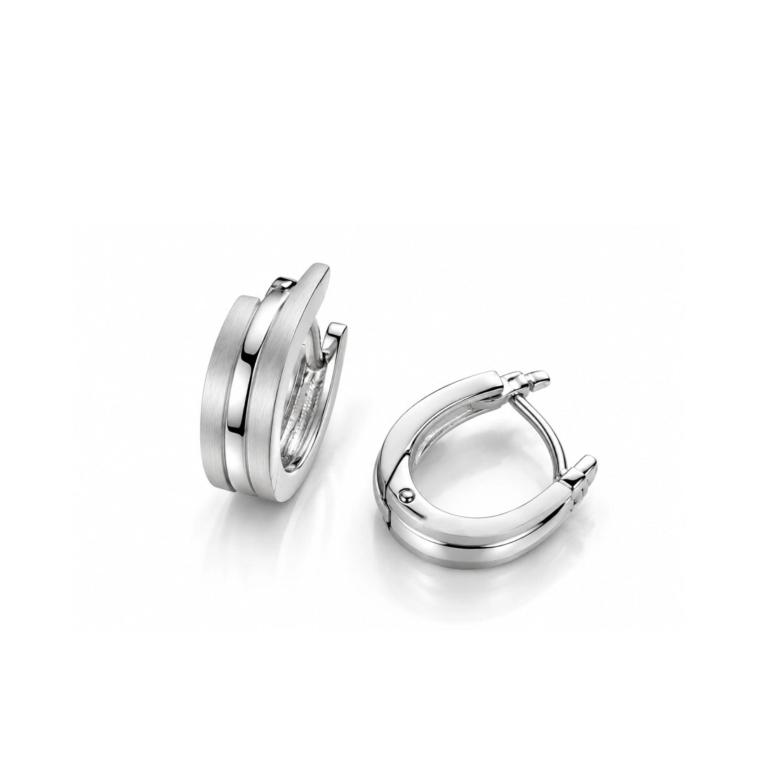 Helix Liner Silver Huggie Earrings