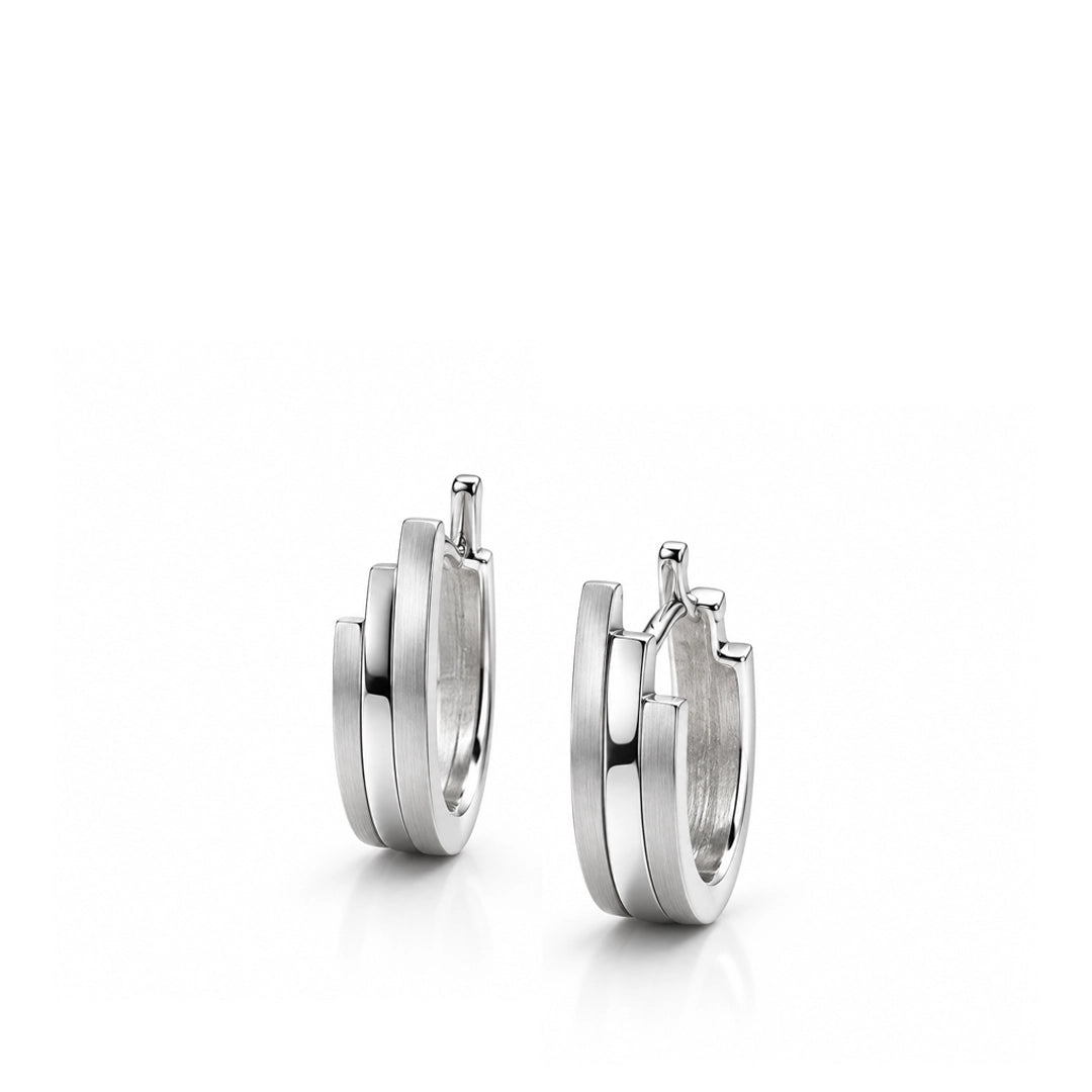 Helix Liner Silver Huggie Earrings