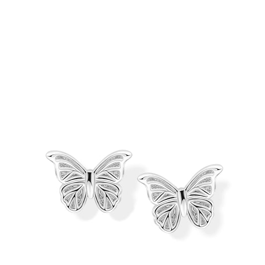 Laura Ashley Butterfly Garden Sterling Silver Stud Earrings