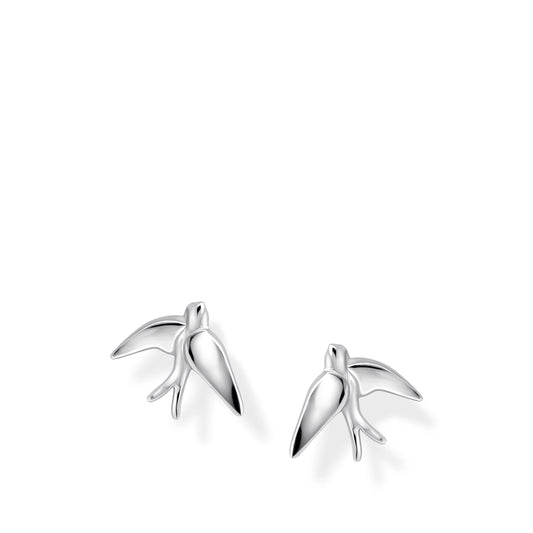 Laura Ashley Blue Birds Sterling Silver Stud Earrings