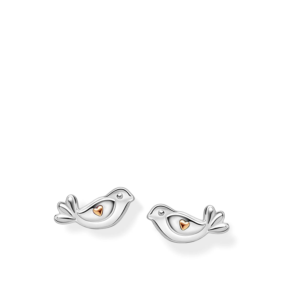 Laura Ashley Kids Rosmere Love Mini Bird Stud Earrings