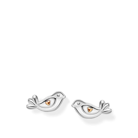 Laura Ashley Kids Rosmere Love Mini Bird Stud Earrings