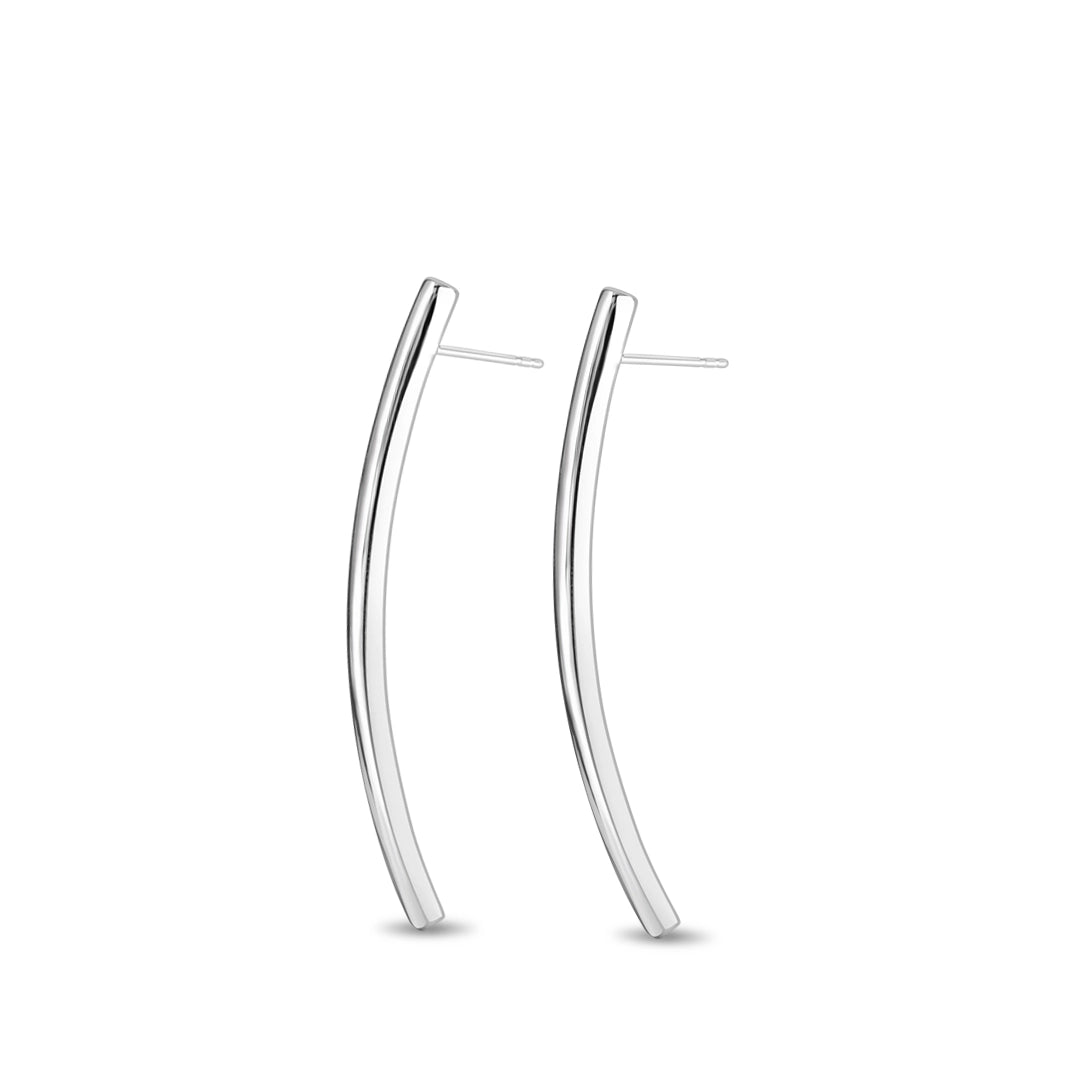 Sway Liner Silver Earrings